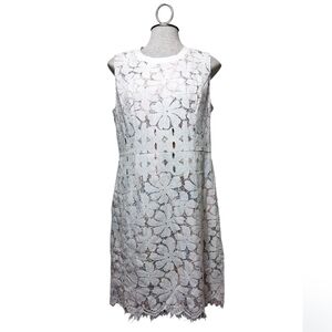 Tommy Hilfiger Sleeveless White Lace Women's Dress – Size 10